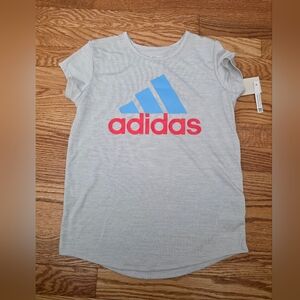 adidas Girls' Short Sleeve Aeroready Poly Scoop Neck Tee T- Shirt